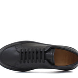 Sneaker in vitello bottalato nero con fondo in gomma tricolore 643LGVBN 617 ROSSI 