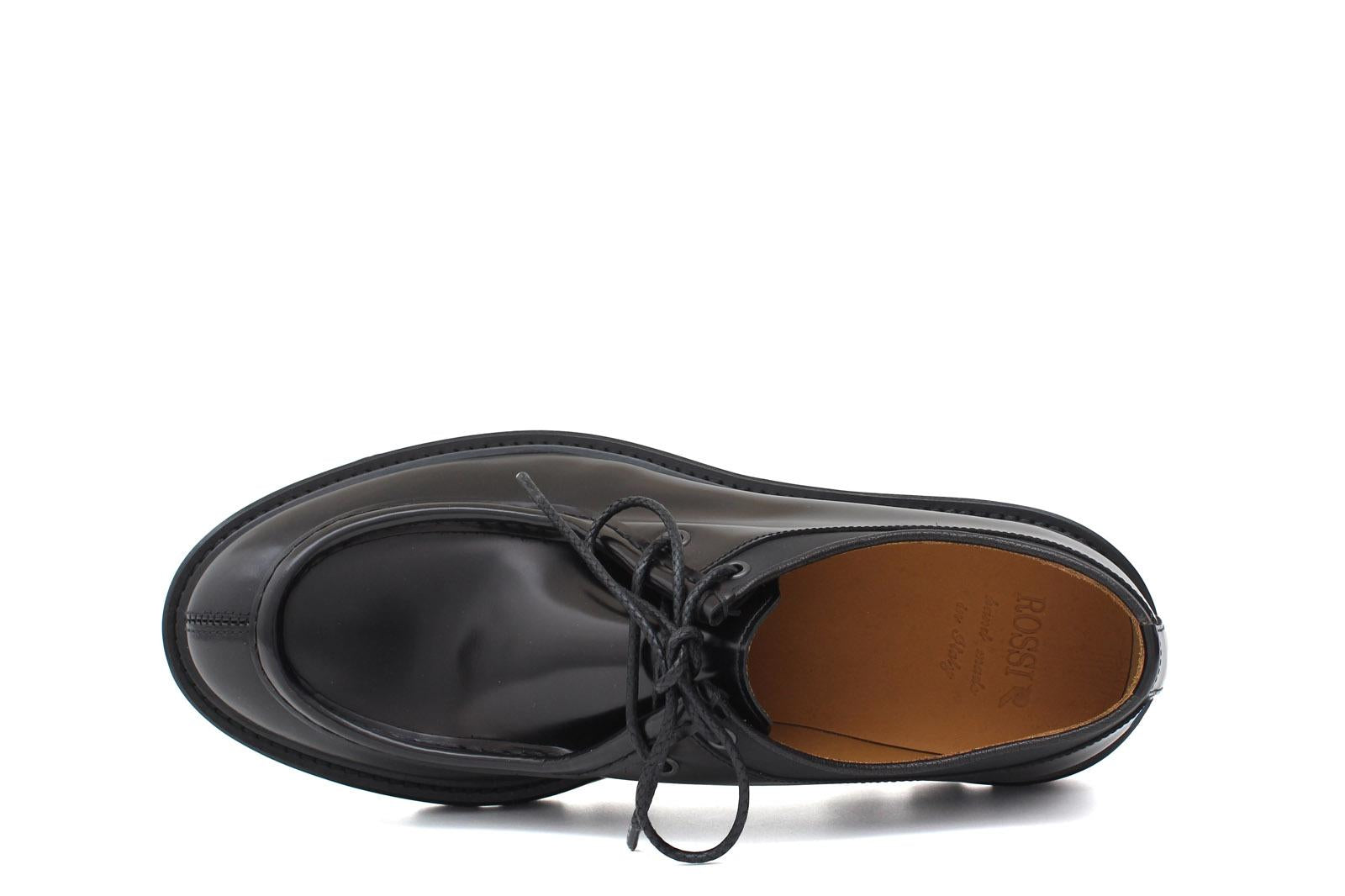 Stringata modello ingegnere in vitello spazzolato nero e fondo in gomma leggero 929CLFNE 1085 ROSSI 