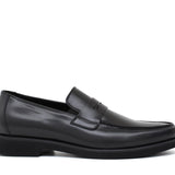 Mocassino con mascherina in vitello spazzolato nero  e fondo in gomma 6834TINE 514 ROSSI 