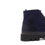 Stivaletto stringato in camoscio ingrassato navy e fondo in gomma leggera 119PRHSBLU 1063 ROSSI 