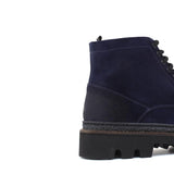 Stivaletto stringato in camoscio ingrassato navy e fondo in gomma leggera 119PRHSBLU 1063 ROSSI 