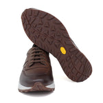 Sneaker in vitello naturale color marrone sfumato e fondo in gomma leggera vibram 1255VCAS 1147 ROSSI 