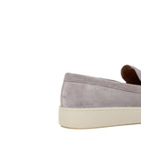 Slip on in camoscio color roccia con fondo in gomma cucita 645FLOT 70  UN ROSSI 
