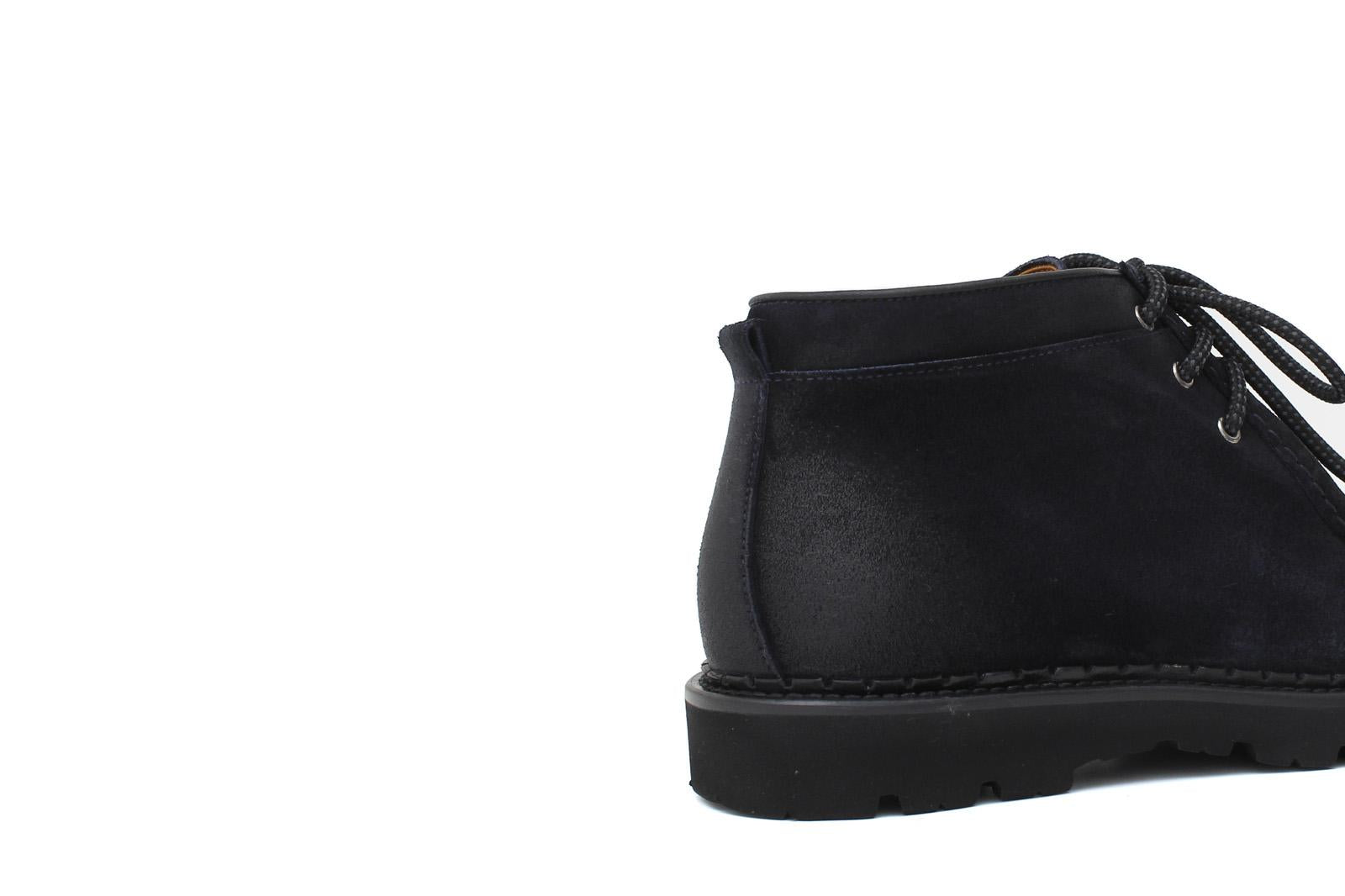 Polacchino stringato  in camoscio ingrassato blu e fondo in gomma leggero 9297PHSBLU 225 ROSSI 