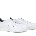 Sneaker in vitello bianco con fondo in gomma leggera 234POFFW 267 ROSSI 