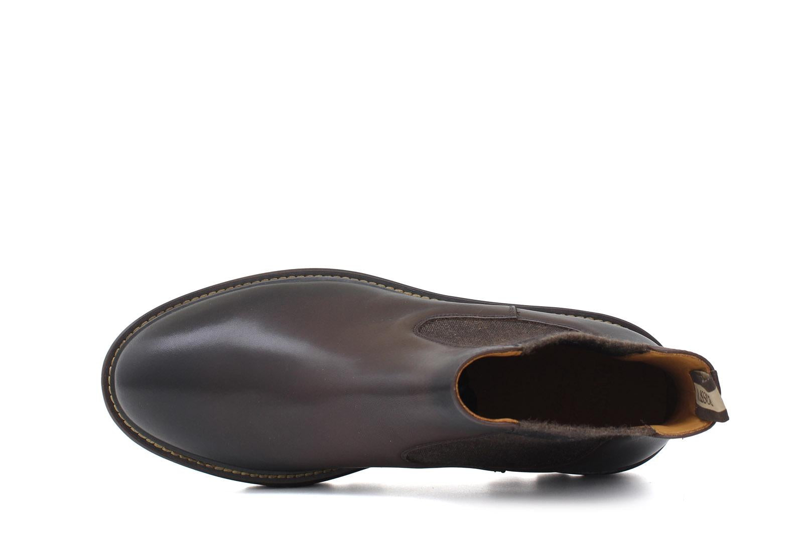 Stivaletto beatles in vitello anticato testa di moro e fondo in gomma leggera 9154CTPBOSTM 1039 ROSSI 