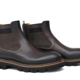 Stivaletto beatles in vitello anticato testa di moro e fondo in gomma leggera 9154CTPBOSTM 1039 ROSSI 