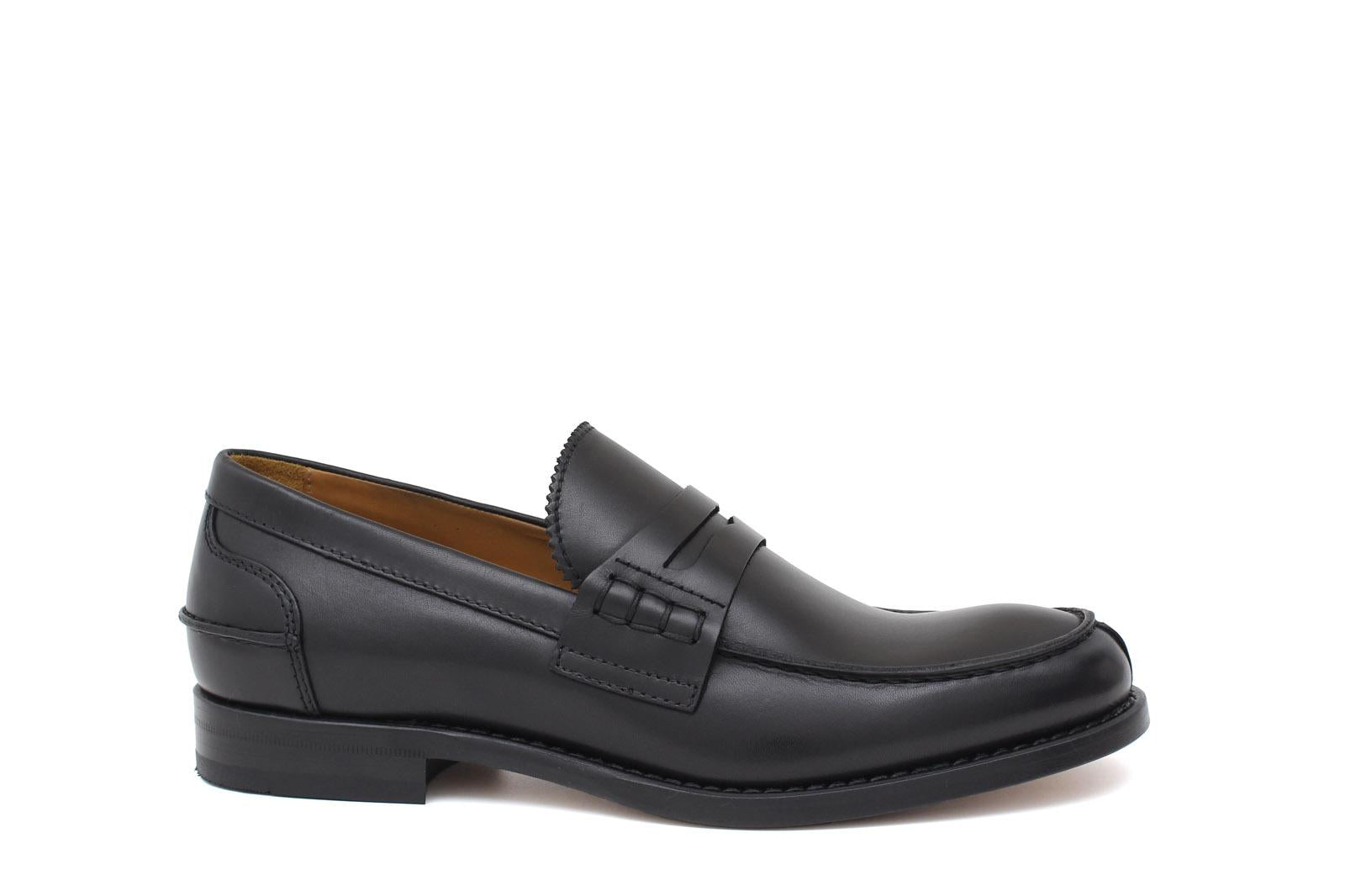 College stile inglese in vitello a pieno fiore nero con fondo cuoio cucito blake 5316CSN 298 ROSSI 
