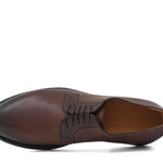 Derby in vitello naturale color marrone sfumato e fondo in gomma cucito blake 6403GDIXC 18 ROSSI 