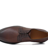 Derby in vitello naturale color marrone sfumato e fondo in gomma cucito blake 6403GDIXC 18 ROSSI 