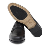 Mocassino in pelle nappa nero con fondo in cuoio antiscivolo cucito blake 1858NAPN 144 ROSSI 