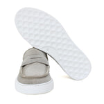 Slip on in camoscio colore  roccia e fondo in gomma leggera 1092FROC 405 ROSSI 