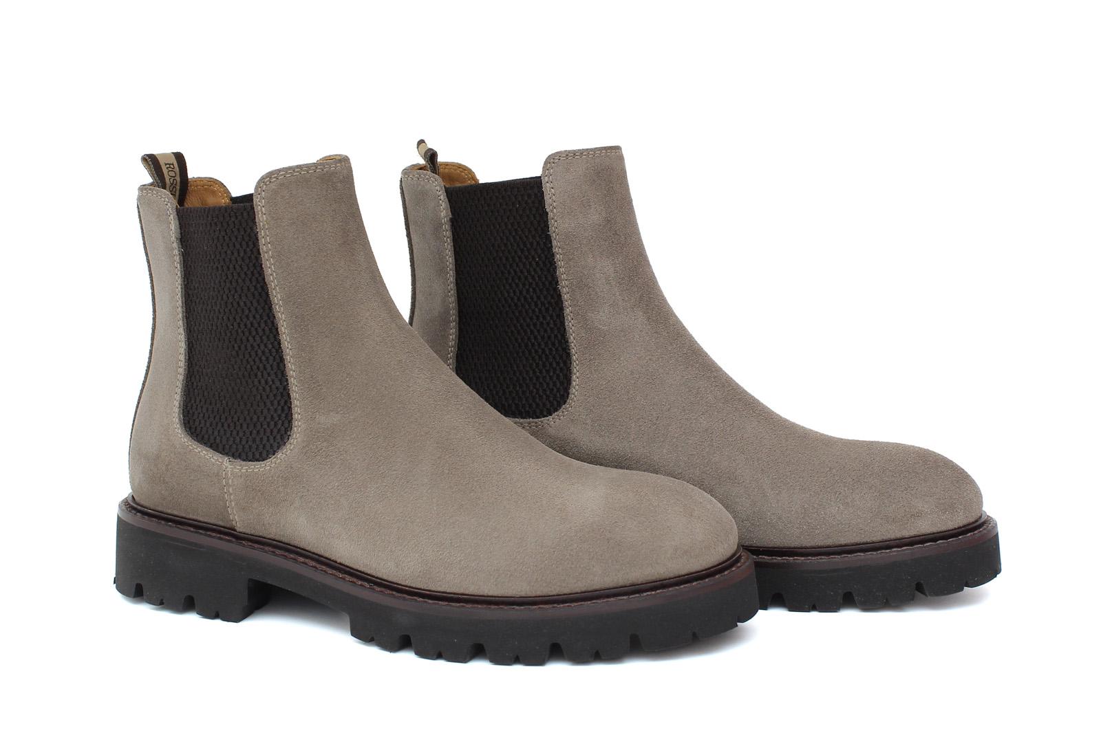 Beatles donna in camoscio color sabbia  con fondo in gomma leggera D213PHSBIS 30 ROSSI 