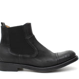 Stivaletto beatles in nabuk anticato nero con fondo in gomma 8304TBANNE 388 ROSSI 
