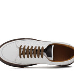 Sneakers in vitello morbido color crema con fondo in gomma 643LPCREM 639 ROSSI 