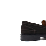 College donna in camoscio color testa di moro e fondo in gomma cucito D201GCRIMOG 33 ROSSI 