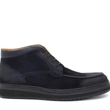Polacchino stringato in camoscio anticato blu con fondo in gomma leggero 417PHSSB 112 ROSSI 