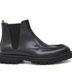 Stivaletto modello beatles in vitello spazzolato semilucido nero e fondo in gomma leggera 881PCN 398 ROSSI 