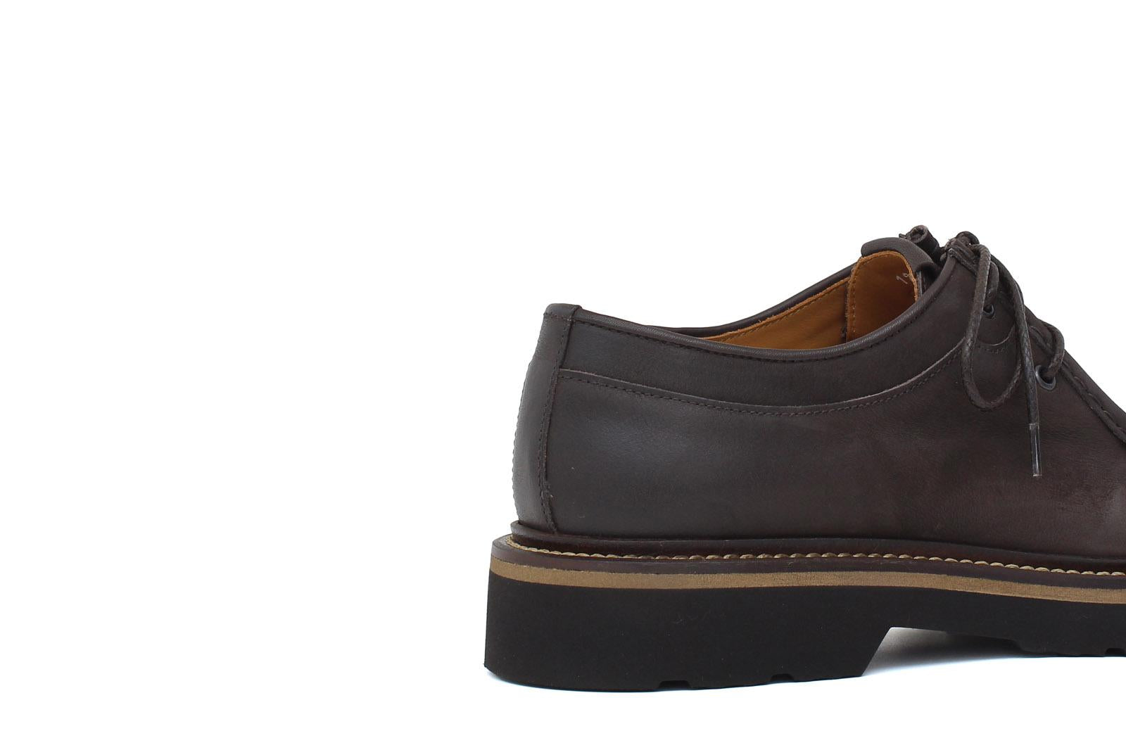 Stringata modello ingegnere in vitello nabuk testa di moro e fondo in gomma leggero 1252RETM 1084 ROSSI 