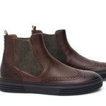 Stivaletto modello beatles stile inglese in cervo vegetale marrone con fondo gomma blu 9198PCEMAR 61 ROSSI 