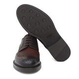 Derby stile inglese in vitello anticato marrone con fondo in gomma 164GR246BM 1067 ROSSI 