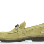 Mocassino in camoscio color paglia con fondo in gomma porosa leggera 8705SALC 57  UN ROSSI 