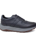 Sneaker in vitello naturale color blu sfumato e fondo in gomma leggera vibram 1255VBLU 629 ROSSI 