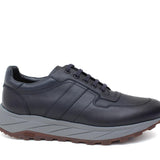 Sneaker in vitello naturale color blu sfumato e fondo in gomma leggera vibram 1255VBLU 629 ROSSI 