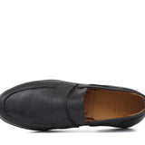 Mocassino in vitello naturale nero con fondo in gomma cucito blake 9640DIXNE 27 ROSSI 