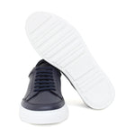 Sneaker in vitello dollaro color blu e fondo in gomma leggera cucito 643LVITBN 479  UN ROSSI 