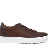 Sneaker traforata in vitello naturale marrone con fondo in gomma leggera 238DCAS 382  UN ROSSI 