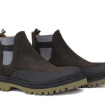 Beatles con elastico bicolore, tomaia in camoscio ingrassato testa di moro e riporto in caucciù con fondo gomma leggero 414PEBHM 1079 ROSSI 