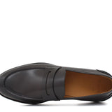 Mocassino in vitello a pieno fiore marrone con fondo in cuoio antiscivolo 6853SERMOK 515 ROSSI 