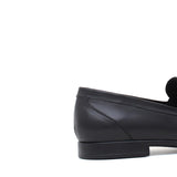 Mocassino in canguro nero con fondo in gomma 7629MCNER 1021 ROSSI 