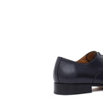 Derby con puntalino in vitellino morbido color blu con fondo cuoio antiscivolo cucito blake 212LBLU 166 ROSSI 