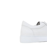 Sneaker in vitello dollaro color off white e fondo in gomma leggera cucito 643LBOW 997 ROSSI 