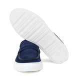 Slip on in camoscio traforato colore navy e fondo in gomma leggera 8657FOLTR 1004 ROSSI 