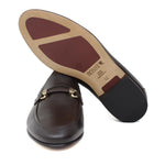 Mocassino in vitello dollaro testa di moro con fondo in cuoio antiscivolo 679WILTM 1137 ROSSI 