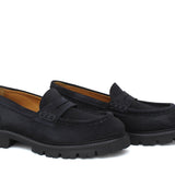 Mocassino donna stile ingegnere in suede blu e fondo in gomma leggera D212HSSBLU 7 ROSSI 