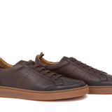 Sneaker in vitello naturale marrone sfumato e fondo in gomma 1051DCAS 66 ROSSI 