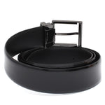 Cinta in vernice nero h 35 con fibbia in canna di fucile F0304VN 98 ROSSI 