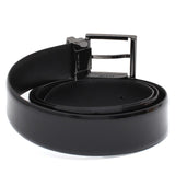Cinta in vernice nero h 35 con fibbia in canna di fucile F0304VN 98 ROSSI 