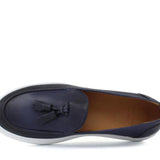 Slip on in vitello naturale navy sfumato e fondo in gomma leggera 8737DIXJE 105 ROSSI 