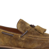 Mocassino in camoscio lavato color cuoio con fondo in gomma porosa leggera 9624TSE 300 ROSSI 