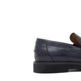 Mocassino in vitello spazzolato blu con fondo gomma leggera 6259GCBLU 1145 ROSSI 