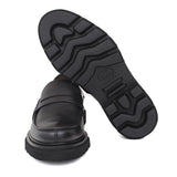 Mocassino College  in bufalo  nero e fondo in gomma leggera 5316RBUFN 416 ROSSI 
