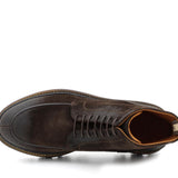 Stivaletto stringato in camoscio ingrassato testa di moro e fondo in gomma leggera 119PHQ 971 ROSSI 