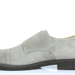 Doppia fibbia in camoscio taupe chiaro con fondo in gomma porosa leggera cucita 7728CFLOTAU 2 ROSSI 