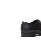 Francesina in vitello spazzolato nero con fondo in cuoio 607TNER 505 ROSSI 