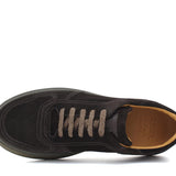 Sneakers in camosco ingrassato testa di moro e fondo in gomma leggera 1245CHSM 362 ROSSI 